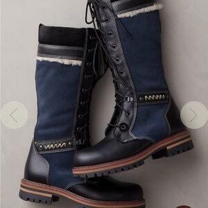 Overland’s Women's Ilka Wool-Lined Leather Boots. Have never worn or laced up.